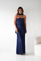 Oh Hello Clothing Dresses > Prom Dresses 1*DONE-Giselle Corset Satin Maxi Dress | New colour Navy