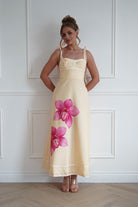 Oh Hello Clothing Women > Clothing > Dresses 1*DONE- Hamptons Floral Sweetheart Maxi Dress | Yellow