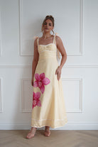 Oh Hello Clothing Women > Clothing > Dresses 1*DONE- Hamptons Floral Sweetheart Maxi Dress | Yellow