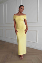 Oh Hello Clothing Dresses > Prom Dresses 1*DONE-INIKAH-BR0499J01-BUTTER Off-Shoulder Midi Dress