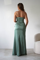 Alyce Soft Satin Strapless Gown | Olive | Debs & Prom | Formal Gown | Oh Hello Clothing