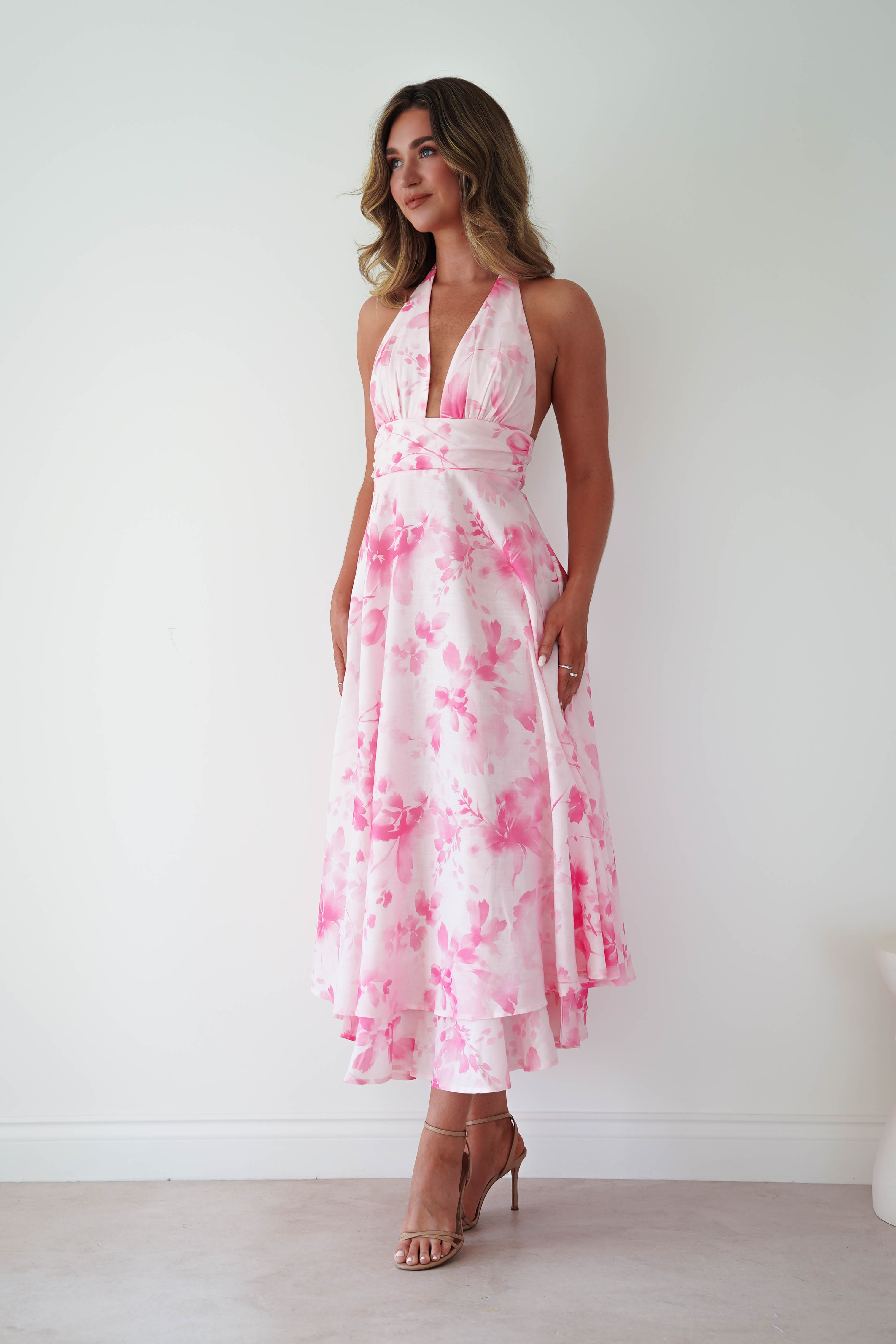 Oh Hello Clothing Women > Clothing > Dresses 1 *DONE - KA0231D05 - MAKAILA PINK PRINT (CHANGE NAME ?)