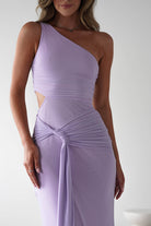 Georgia Mesh Midaxi Dress Lilac | Wedding Guest Dress | Mesh | Oh Hello Clothing