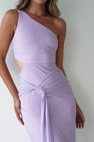 Georgia Mesh Midaxi Dress Lilac | Wedding Guest Dress | Mesh | Oh Hello Clothing