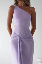 Georgia Mesh Midaxi Dress Lilac | Wedding Guest Dress | Mesh | Oh Hello Clothing