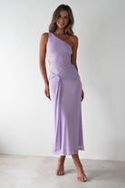 Georgia Mesh Midaxi Dress Lilac | Wedding Guest Dress | Mesh | Oh Hello Clothing
