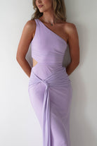 Georgia Mesh Midaxi Dress Lilac | Wedding Guest Dress | Mesh | Oh Hello Clothing