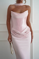 Oh Hello Clothing Women > Clothing > Dresses 1*DONE-Kailani Strapless Ruched Maxi Dress | NEW COLOUR-PINK