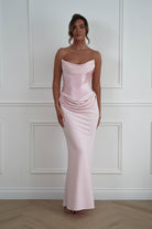 Oh Hello Clothing Women > Clothing > Dresses 1*DONE-Kailani Strapless Ruched Maxi Dress | NEW COLOUR-PINK