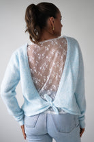 Oh Hello Clothing Women > Clothing > Knitwear ONE SIZE (6/12) 1*DONE- KILKY-Bow Back Detail Knit Jumper – BLUE YP1965 (Copy)