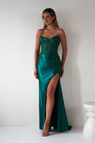 Dallas Luxe Embellished Gown | Emerald Green | Debs & Prom | Formal Gown | Oh Hello Clothing