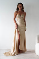 Lavelle Glitter Bodycon Gown | Gold | Debs & Prom | Formal Gown | Oh Hello Clothing