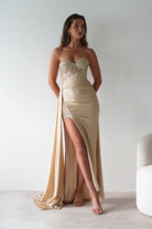Lavelle Glitter Bodycon Gown | Gold | Debs & Prom | Formal Gown | Oh Hello Clothing