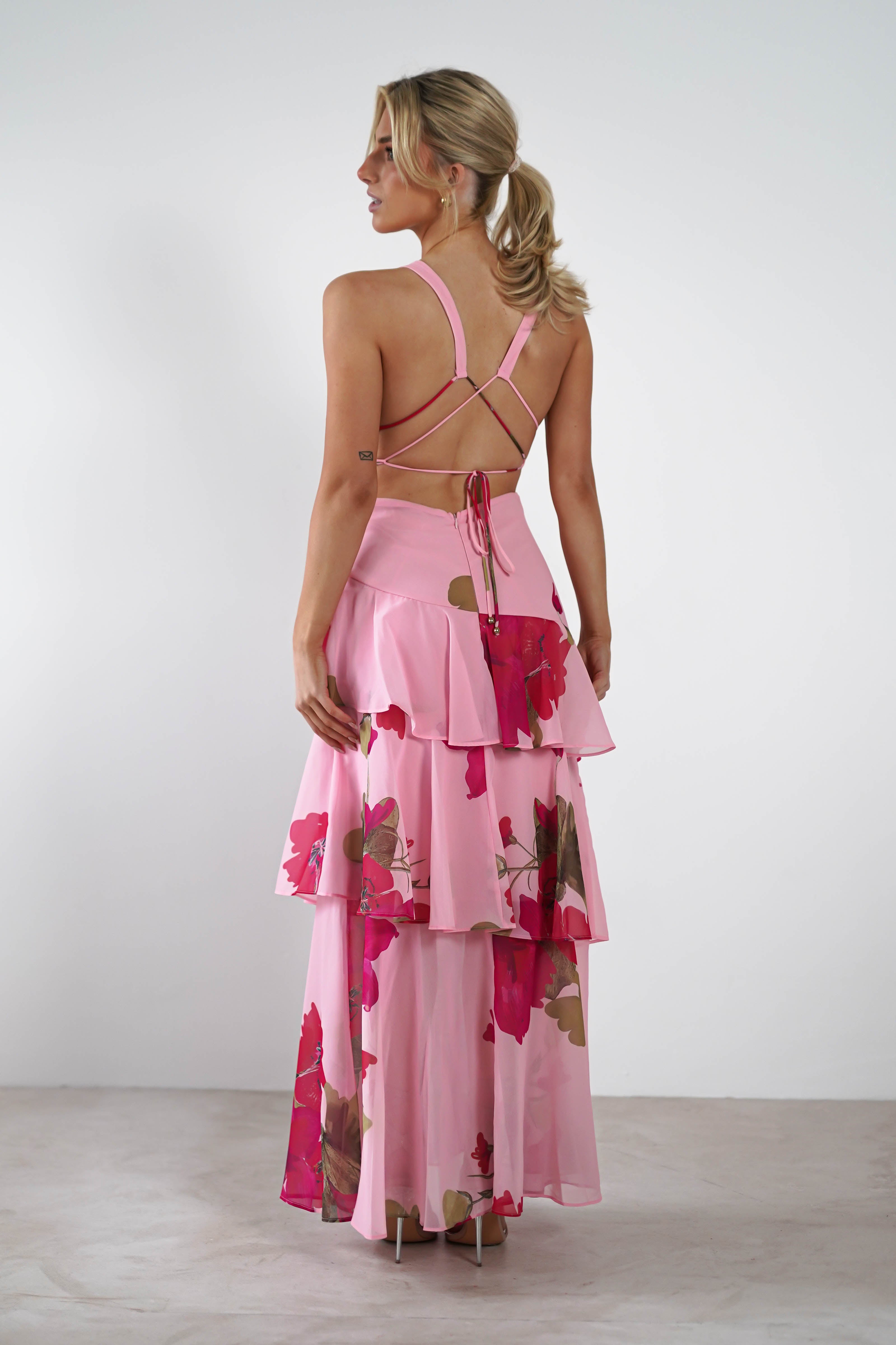 Lenora Floral Print Maxi Dress Pink | Wedding Guest Dress | Maxi | Oh Hello Clothing