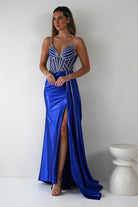 Leonardo Diamante Bodycon Gown | Royal Blue | Debs & Prom | Formal Gown | Oh Hello Clothing