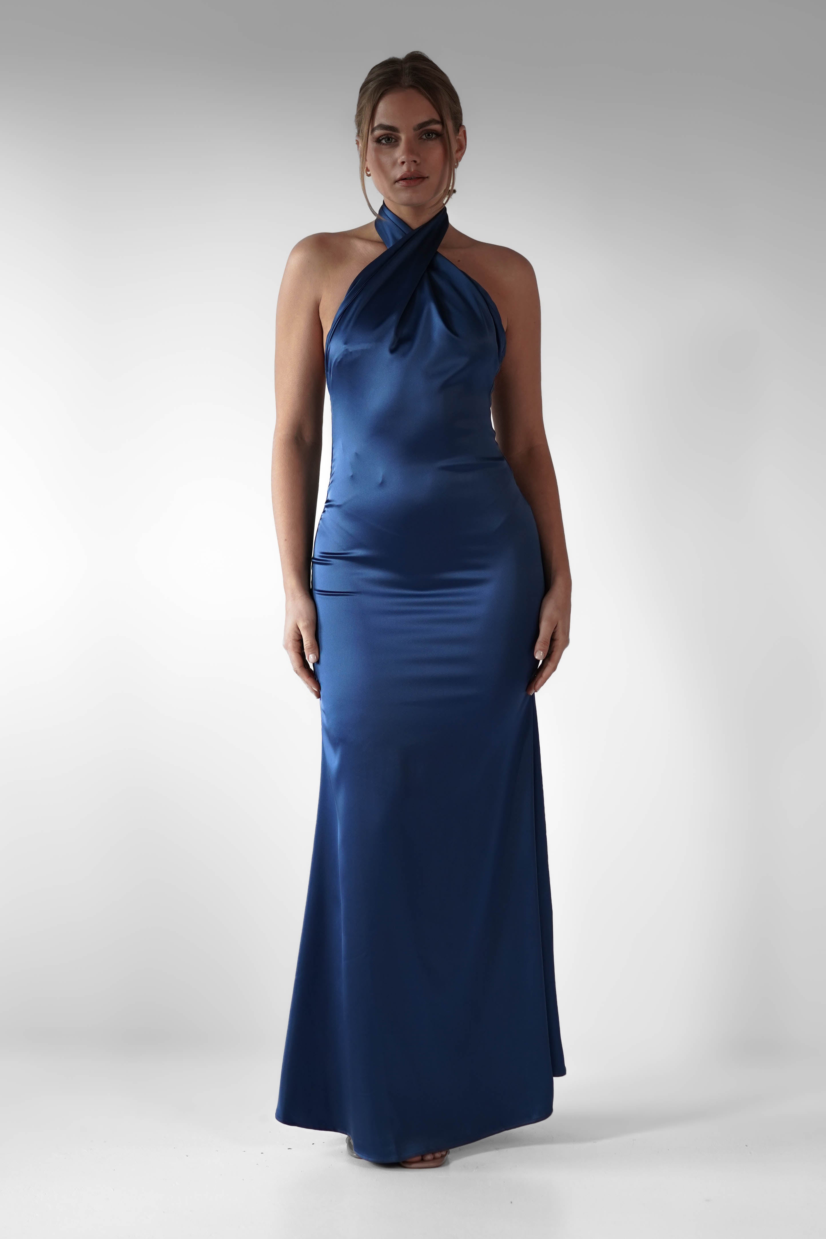 Kartia Halterneck Maxi Gown | Navy | Debs & Prom | Formal Gown | Oh Hello Clothing