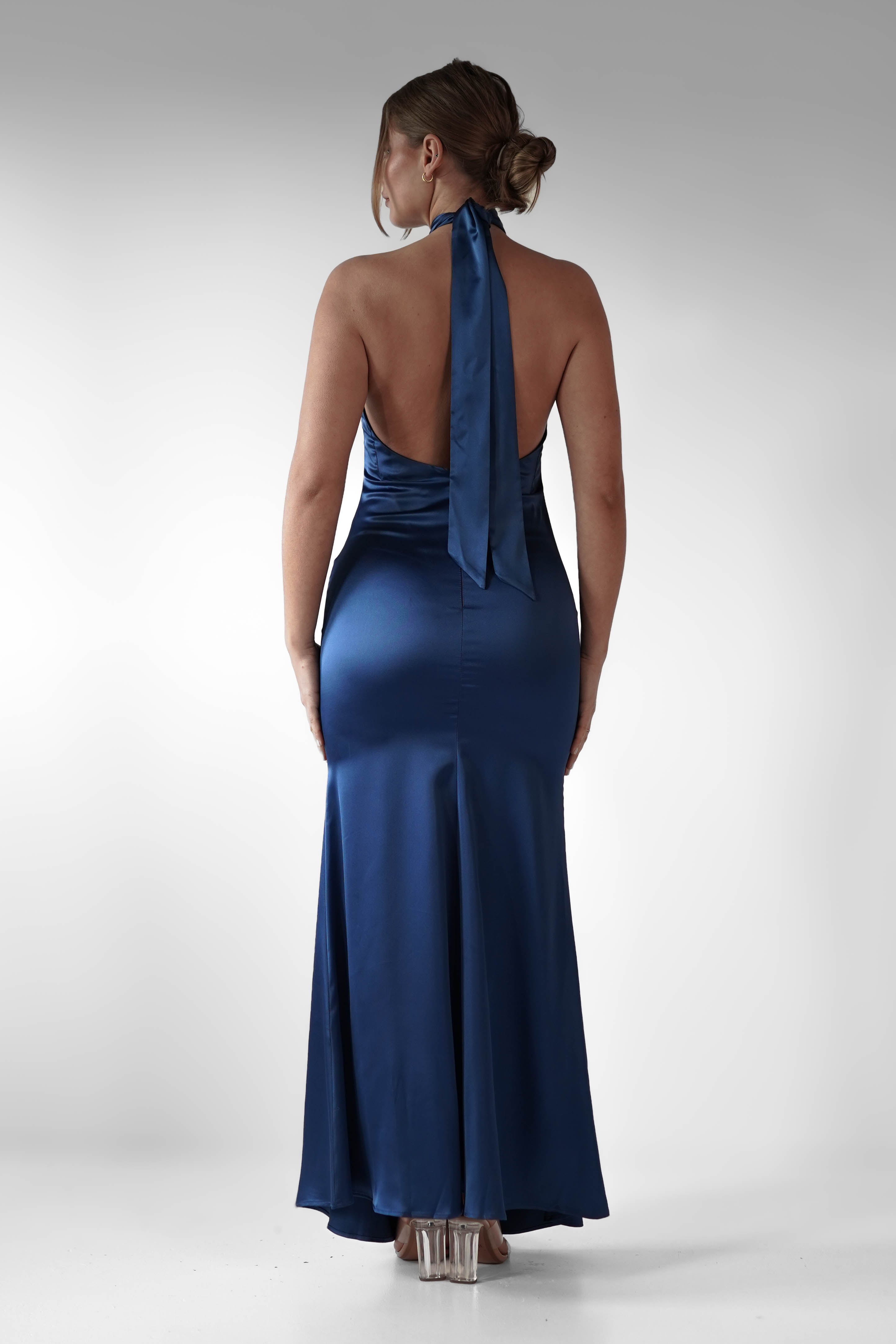 Kartia Halterneck Maxi Gown | Navy | Debs & Prom | Formal Gown | Oh Hello Clothing