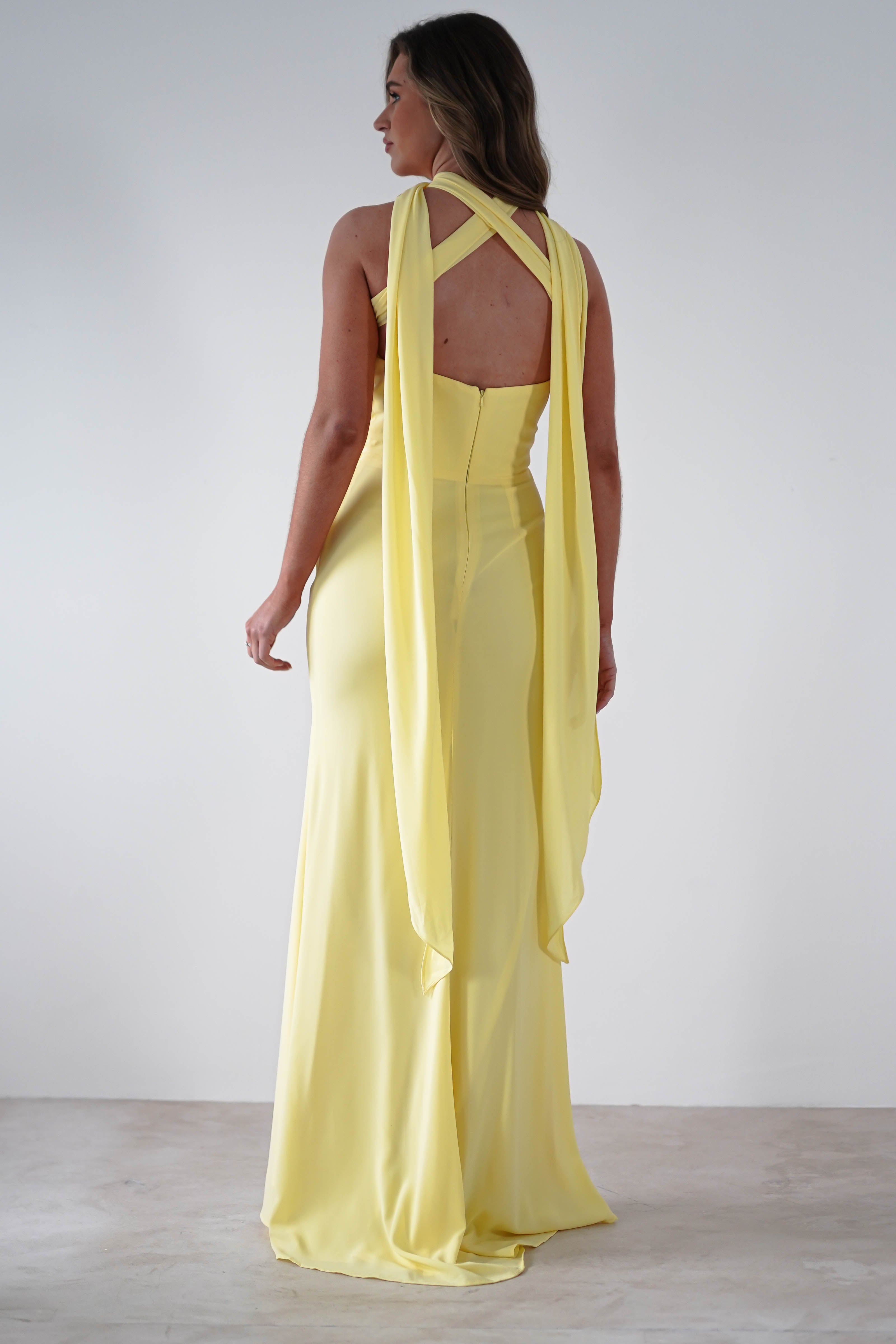 Lisa Multiway Chiffon Gown | Yellow | Debs & Prom | Formal Gown | Oh Hello Clothing