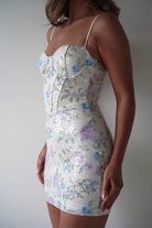 Oh Hello Clothing Women > Clothing > Dresses 1*DONE - LOVESOME-CD55469-LAVENDER FLORAL- MINI DRESS