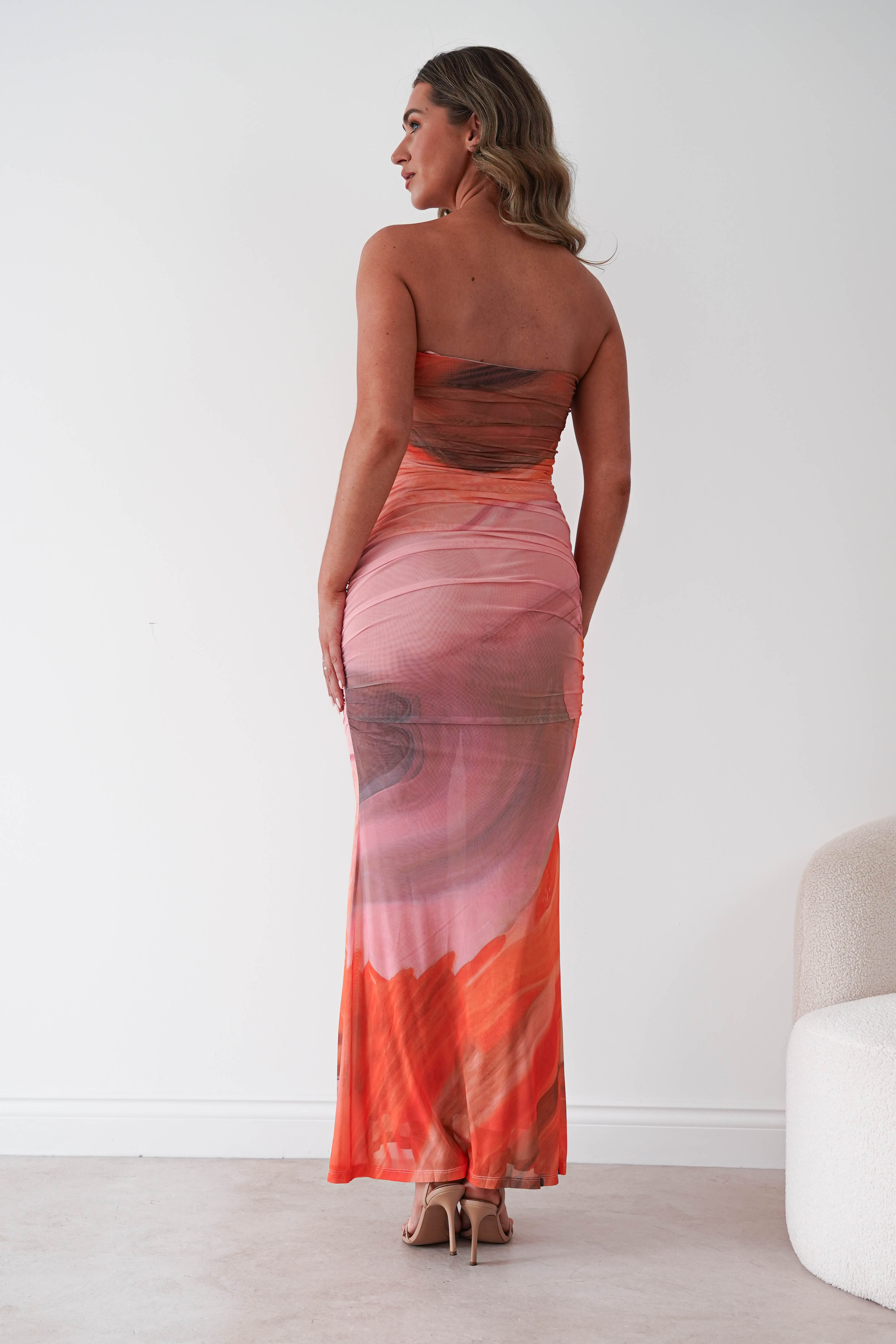 Oh Hello Clothing Women > Clothing > Dresses 1*DONE-LUXXEL-LD12687-Ruched Maxi Dress