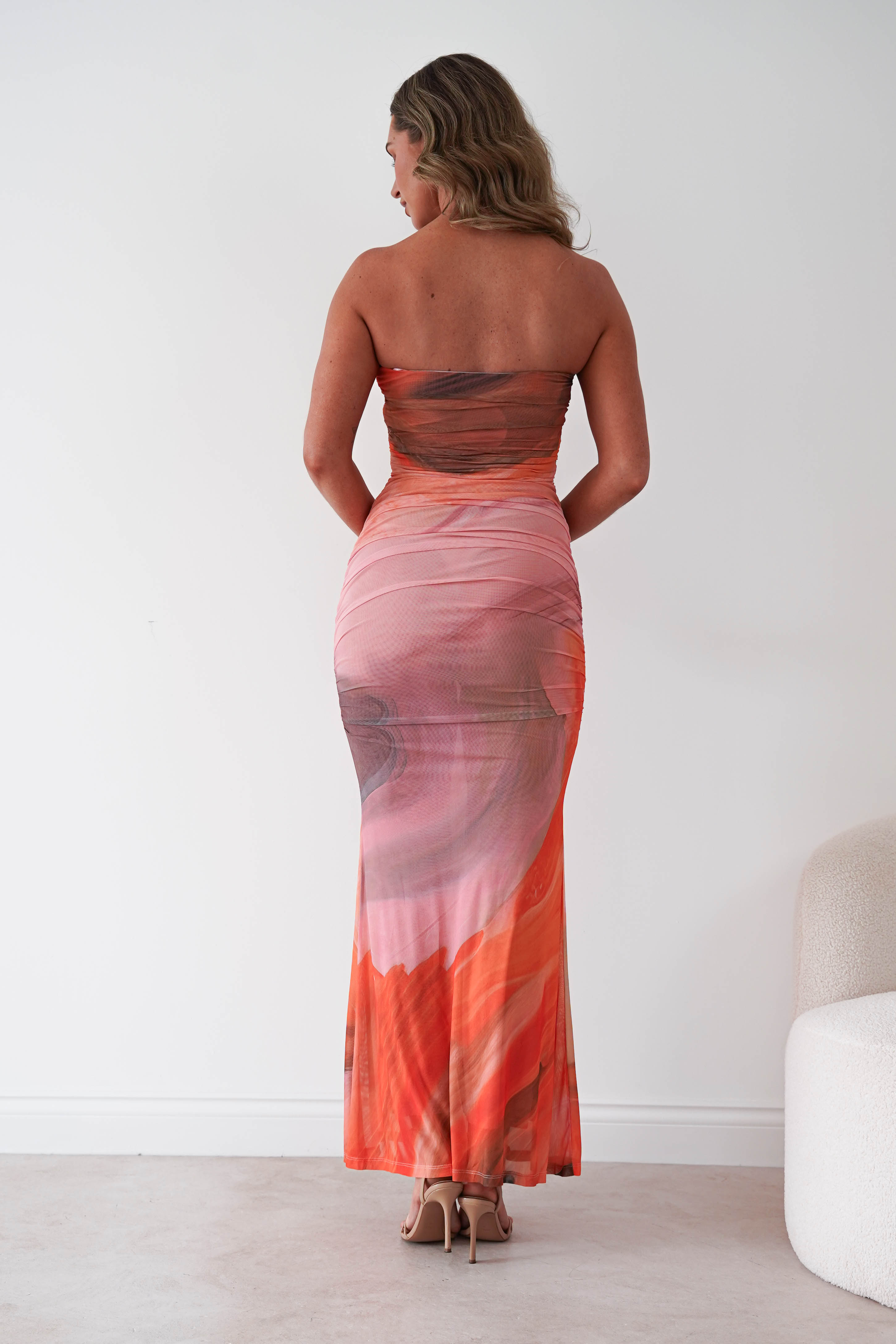 Oh Hello Clothing Women > Clothing > Dresses 1*DONE-LUXXEL-LD12687-Ruched Maxi Dress
