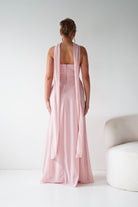 Oh Hello Clothing Women > Clothing > Dresses 1*DONE - MANIJU- MF23090-PINK Strapless Maxi Dress with Matching Scarf (Copy)