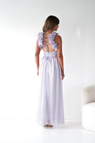 Oh Hello Clothing Women > Clothing > Dresses 1*DONE - MANIJU-MF25105-Lavender Maxi Dress with Ruffle Detail
