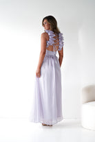Oh Hello Clothing Women > Clothing > Dresses 1*DONE - MANIJU-MF25105-Lavender Maxi Dress with Ruffle Detail