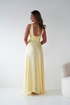 Oh Hello Clothing Women > Clothing > Dresses 1*DONE - MANIJU-MM26010-YELLOW SATIN DRESS (Copy)