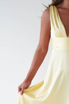 Oh Hello Clothing Women > Clothing > Dresses 1*DONE - MANIJU-MM26010-YELLOW SATIN DRESS (Copy)