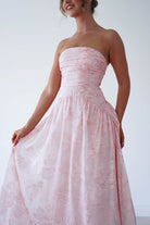 Oh Hello Clothing Women > Clothing > Dresses 1 *DONE MD09737 PINK CHIFFON FLORAL EMBOSSED MIDAXI