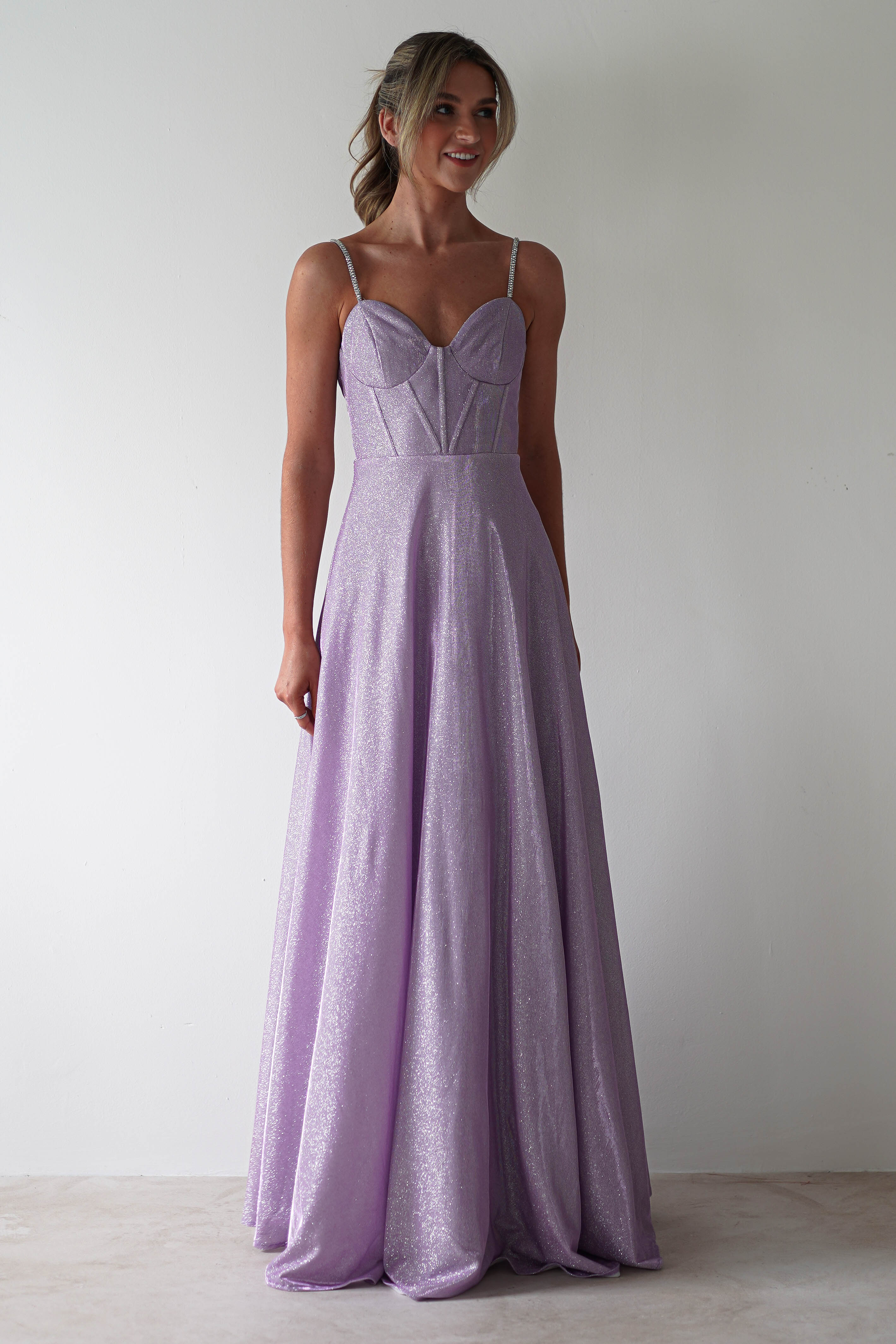 Marlene Glitter Gown | Lavendar | Debs & Prom | Formal Gown | Oh Hello Clothing