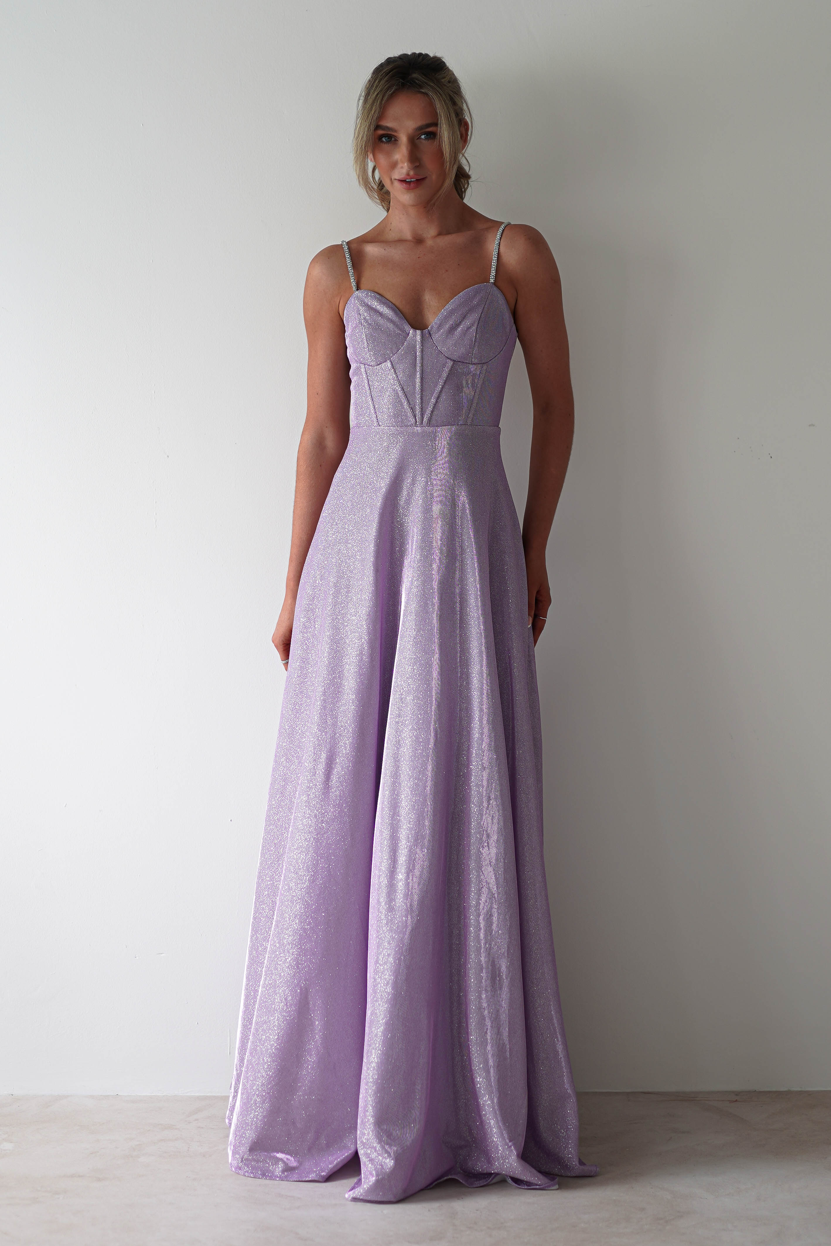 Marlene Glitter Gown | Lavendar | Debs & Prom | Formal Gown | Oh Hello Clothing