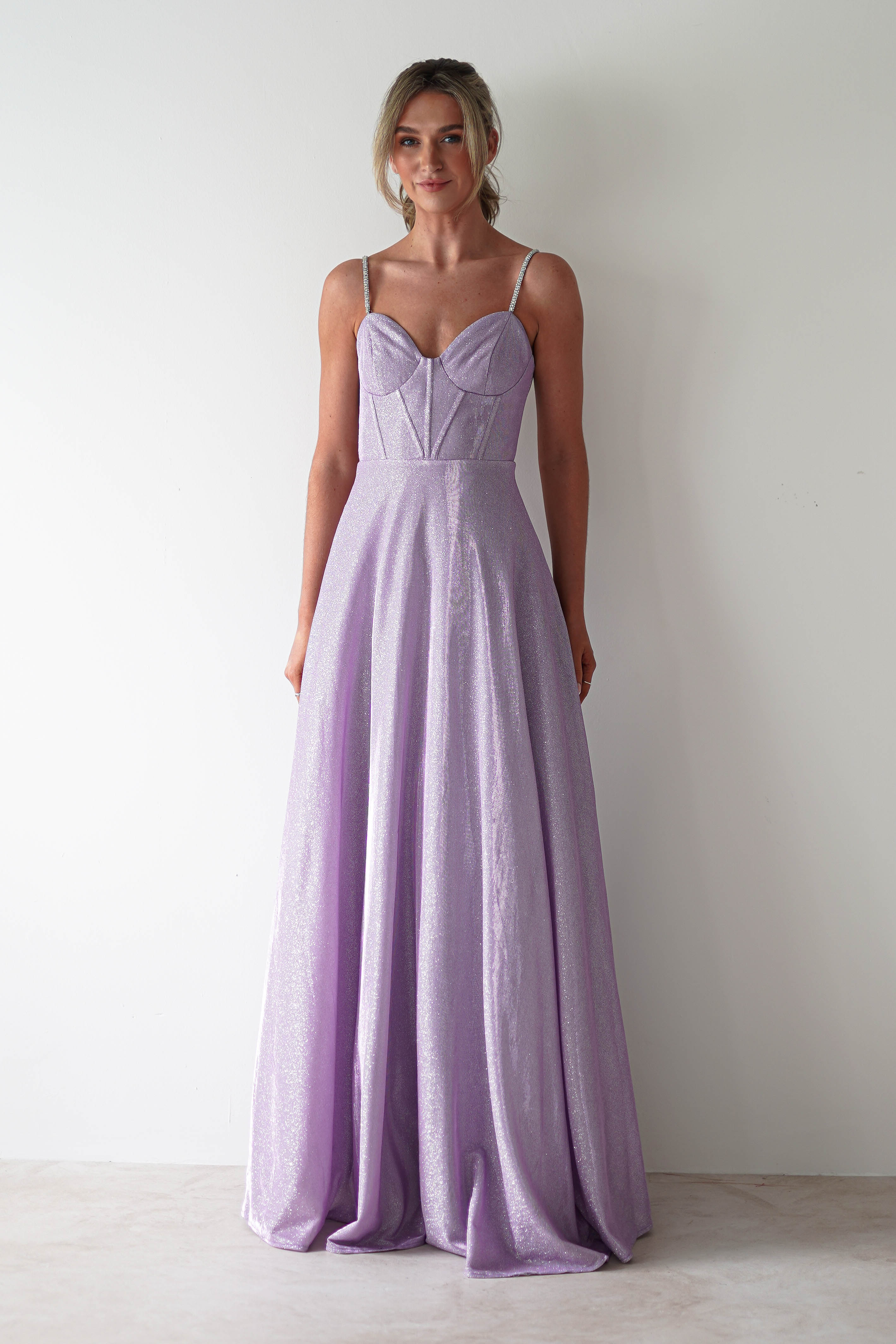 Marlene Glitter Gown | Lavendar | Debs & Prom | Formal Gown | Oh Hello Clothing