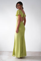 Preston Flutter Sleeve Maxi Dress Lime Green | Wedding Guest Dress | Maxi | Oh Hello Clothing