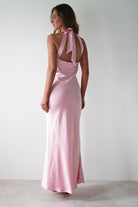 Natalia Soft Satin Maxi Dress Pink | Wedding Guest Dress | Maxi | Satin | Oh Hello Clothing