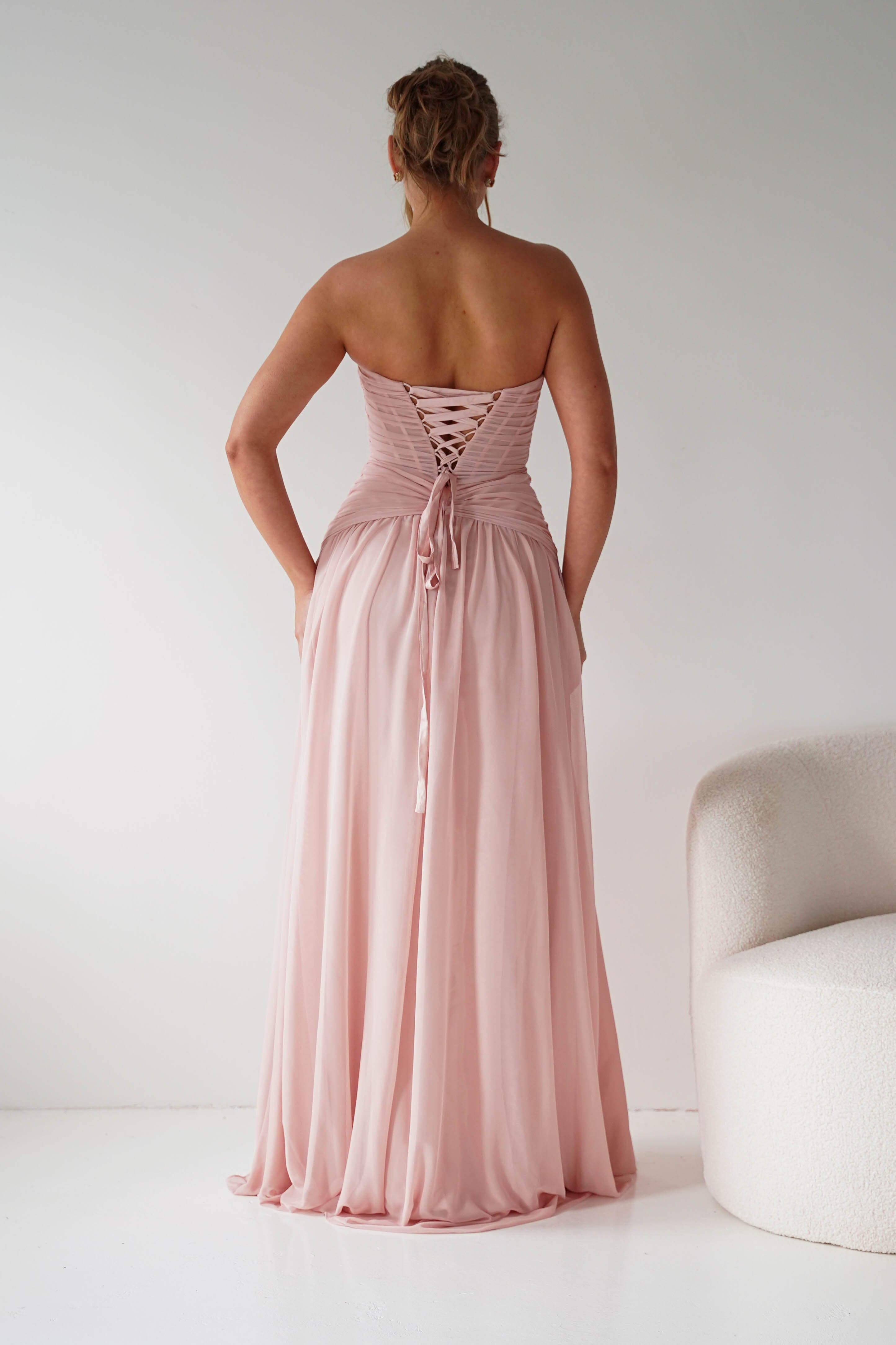 Oh Hello Clothing Women > Clothing > Dresses 1*done-Nicolette Strapless Chiffon Maxi Gown | new colour blush