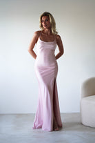 Elsa Matte Satin Maxi Gown | Blush Pink | Debs & Prom | Formal Gown | Oh Hello Clothing