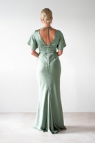 Olivia Matte Satin Maxi Dress | Olive | Bridesmaid Dress | Oh Hello Clothing