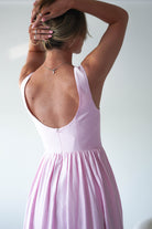 Monroe Skater Midaxi Dress Pink | Wedding Guest Dress | Skater | Oh Hello Clothing