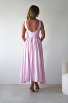 Monroe Skater Midaxi Dress Pink | Wedding Guest Dress | Skater | Oh Hello Clothing