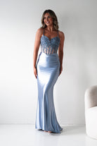 Oh Hello Clothing Dresses > Prom Dresses 1*DONE- Raya Embellished Corset Gown | NEW COLOUR- LIGHT BLUE SAMPLE
