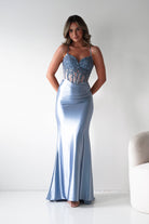 Oh Hello Clothing Dresses > Prom Dresses 1*DONE- Raya Embellished Corset Gown | NEW COLOUR- LIGHT BLUE SAMPLE