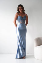 Oh Hello Clothing Dresses > Prom Dresses 1*DONE- Raya Embellished Corset Gown | NEW COLOUR- LIGHT BLUE SAMPLE