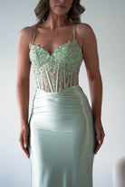 Oh Hello Clothing Dresses > Prom Dresses 1*DONE- Raya Embellished Corset Gown | NEW COLOUR- Sage SAMPLE (Copy) (Copy)