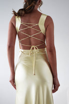 Riviera Soft Satin Maxi Gown | Yellow | Debs & Prom | Formal Gown | Oh Hello Clothing