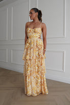 Oh Hello Clothing Women > Clothing > Dresses 1* DONE - SAMPLE- SAME STYLE AS Elouise Floral Tiered Maxi Dress Yellow(Copy)