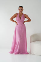 Oh Hello Clothing Women > Clothing > Dresses 1*DONE- Sara A-Line Chiffon Maxi Dress | PINK