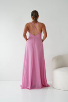 Oh Hello Clothing Women > Clothing > Dresses 1*DONE- Sara A-Line Chiffon Maxi Dress | PINK