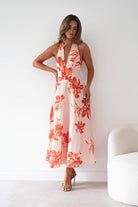 Oh Hello Clothing Women > Clothing > Dresses 1*DONE-sasha-64784d01-orange halter neck dress
